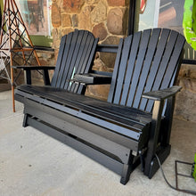 Load image into Gallery viewer, Black Adirondack Loveseat Rocker