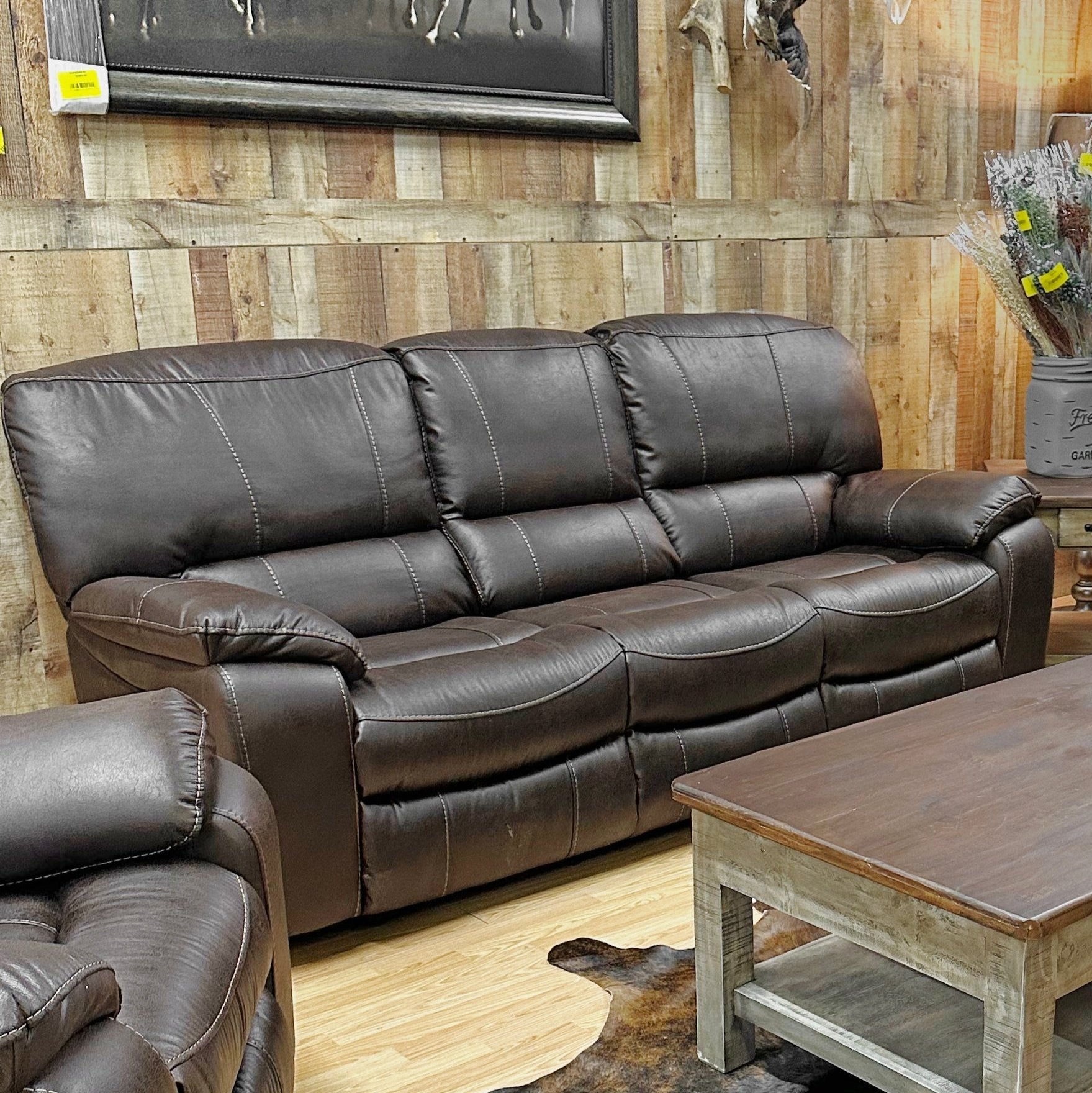 Cimarron Sofa & Recliner Set Rustic Furniture Depot