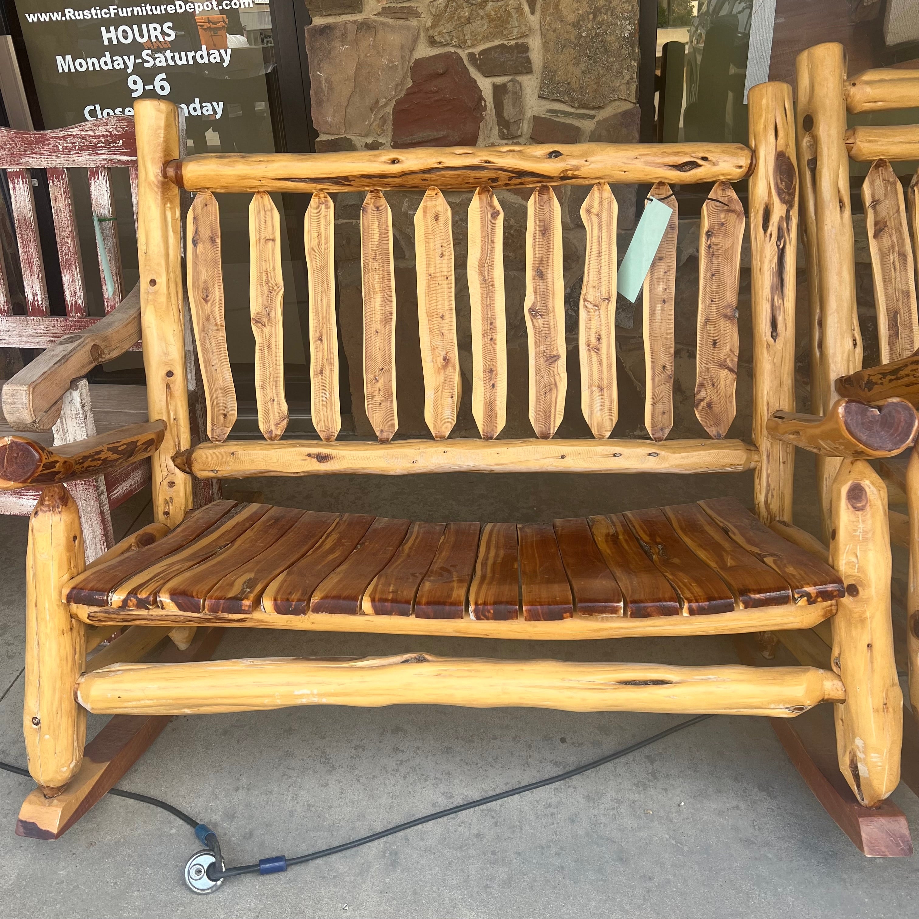 Double Cedar Rocker Rustic Furniture Depot