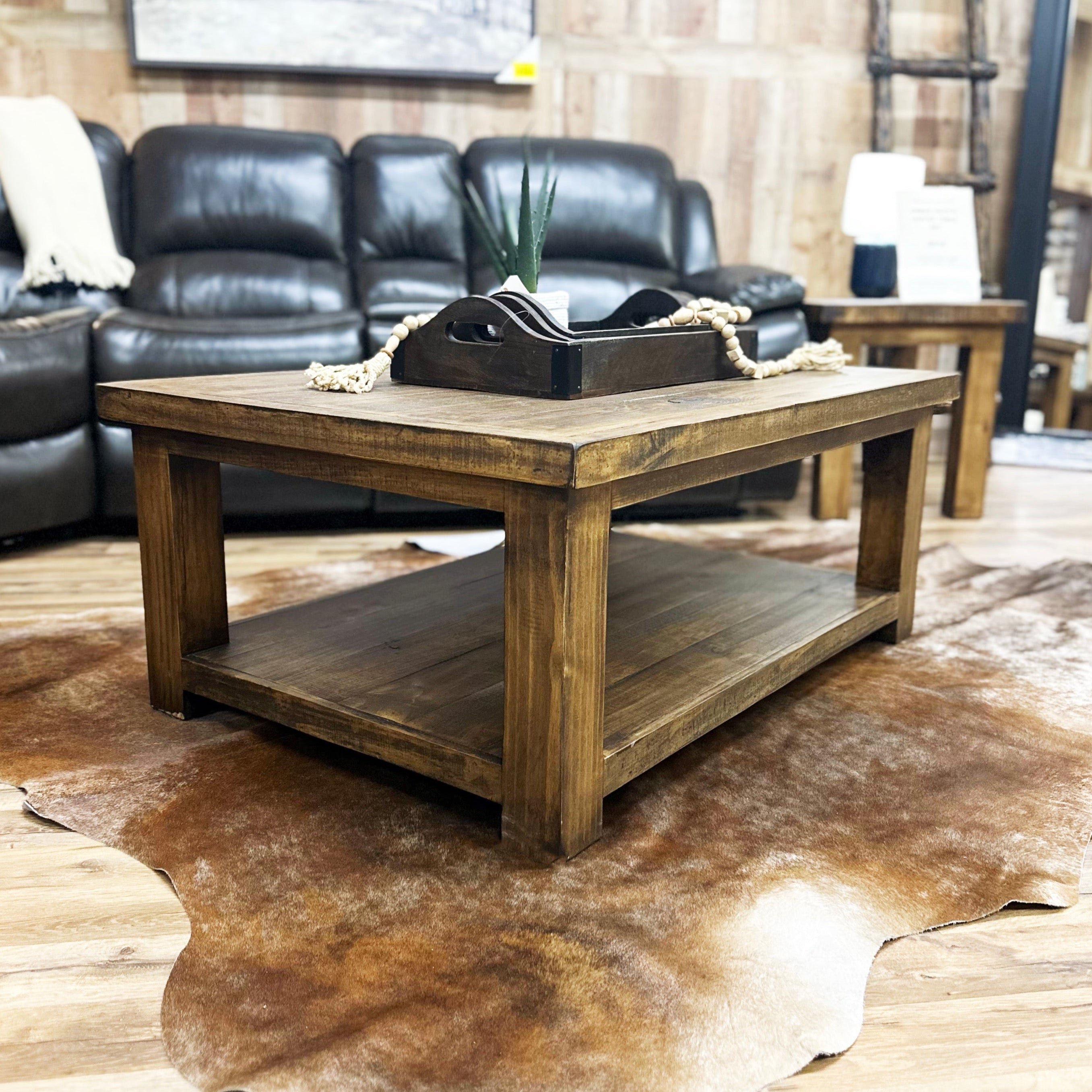 Stunning Rustic Coffee Table Set image