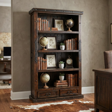 Load image into Gallery viewer, Old West 2 Drawer Bookcase