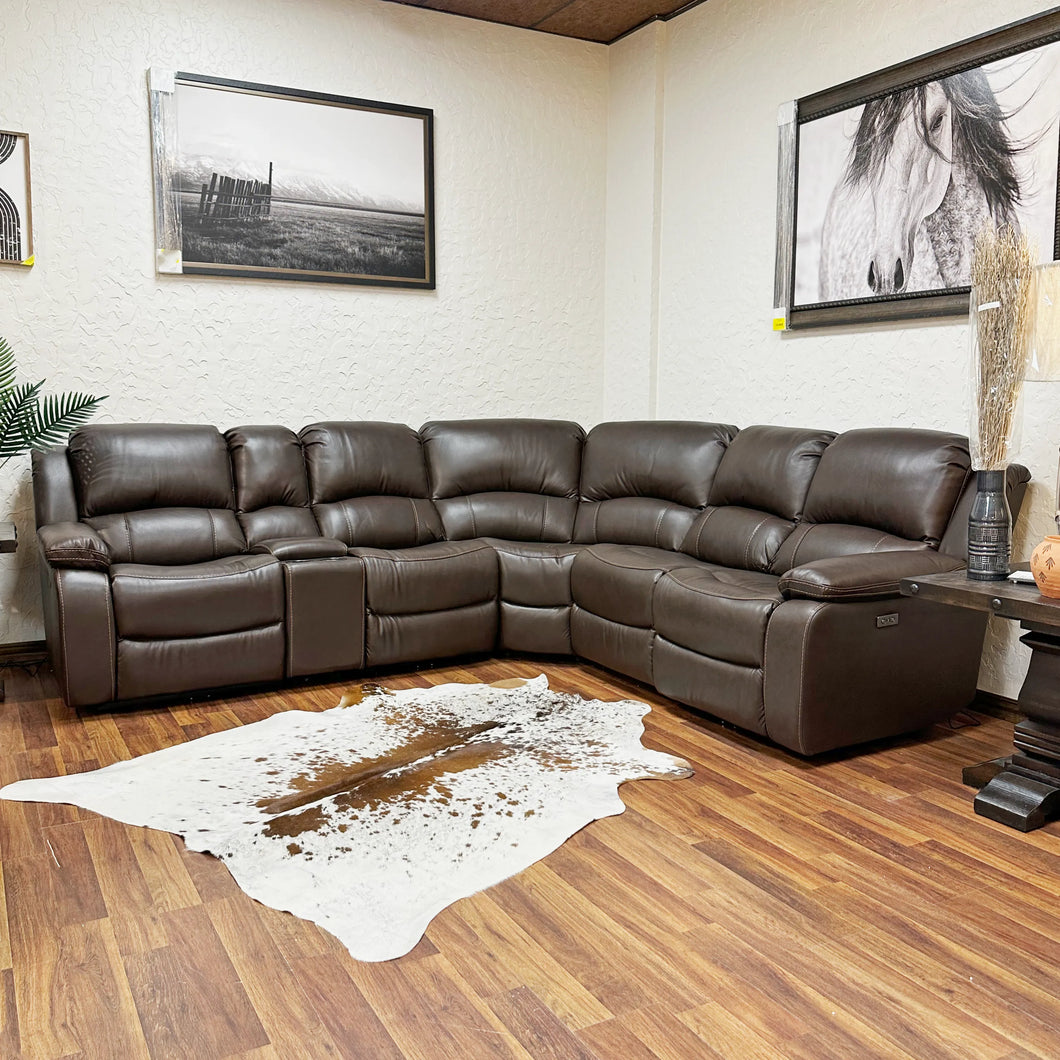 Lonestar Leather Power Reclining Sectional