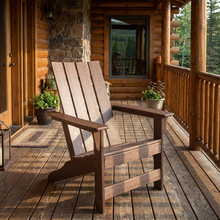 Load image into Gallery viewer, Brown Squared Adirondack Outdoor Chair
