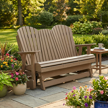 Load image into Gallery viewer, Taupe Adirondack Loveseat Rocker