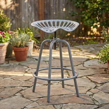 Load image into Gallery viewer, Gray Tractor Stool