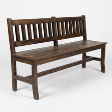 Load image into Gallery viewer, Distressed Backed Bench