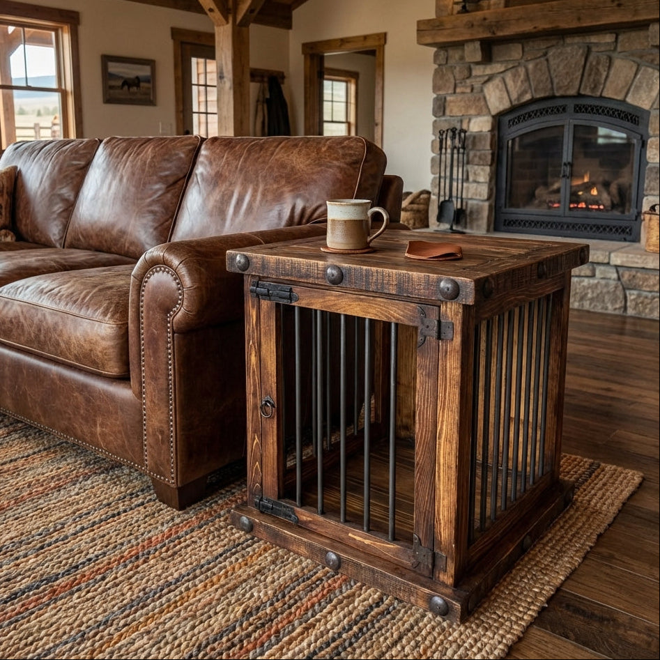Ponderosa Dog Crate End Table