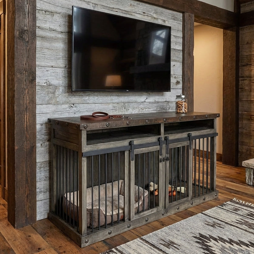 Breckenridge Large Dog Crate Stand – Rustic Furniture Depot