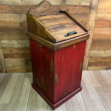 Load image into Gallery viewer, Oldie Red Trash Can