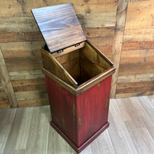 Load image into Gallery viewer, Oldie Red Trash Can