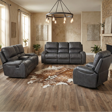 Load image into Gallery viewer, Steel Reclining Sofa Set