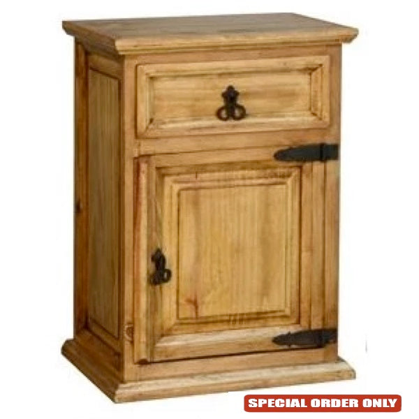 1 Door Tall Nightstand Rustic Furniture Depot