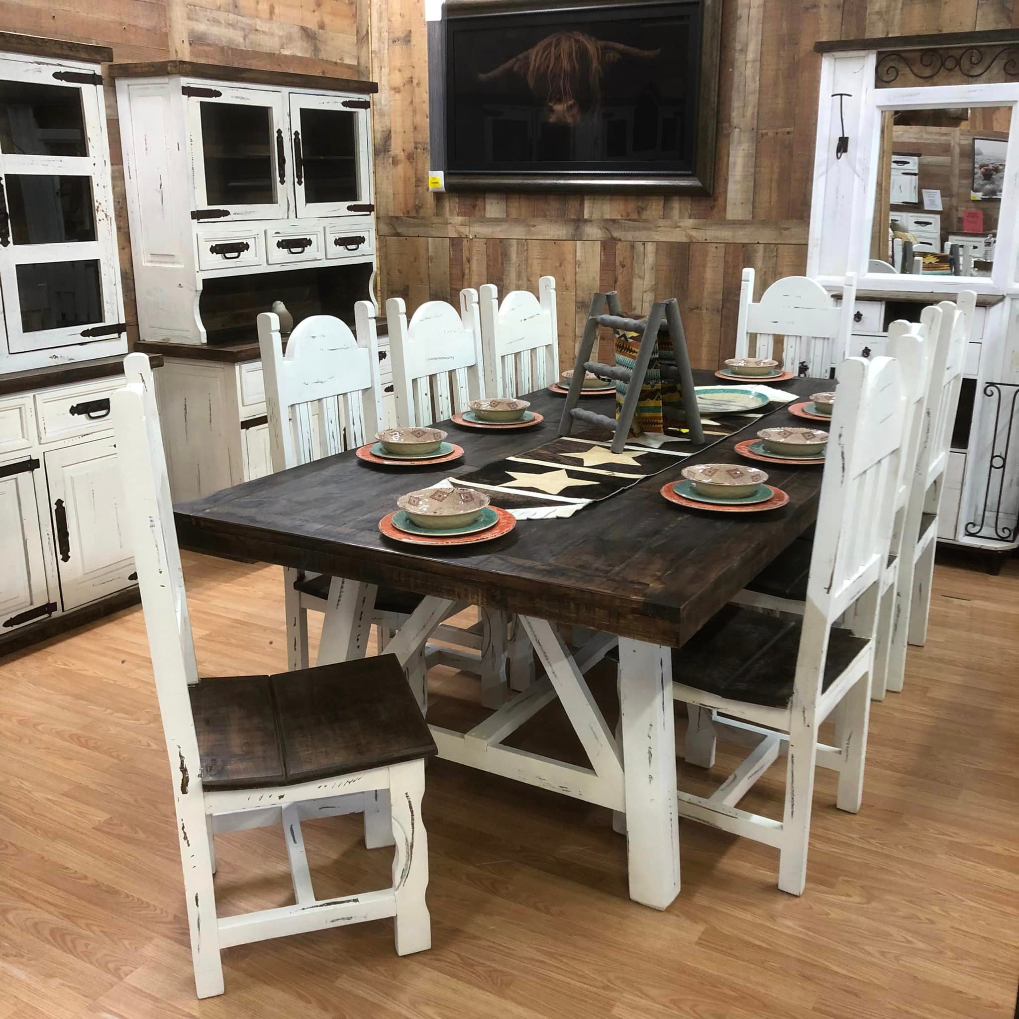 8' Branson Dining Set – Rustic Furniture Depot