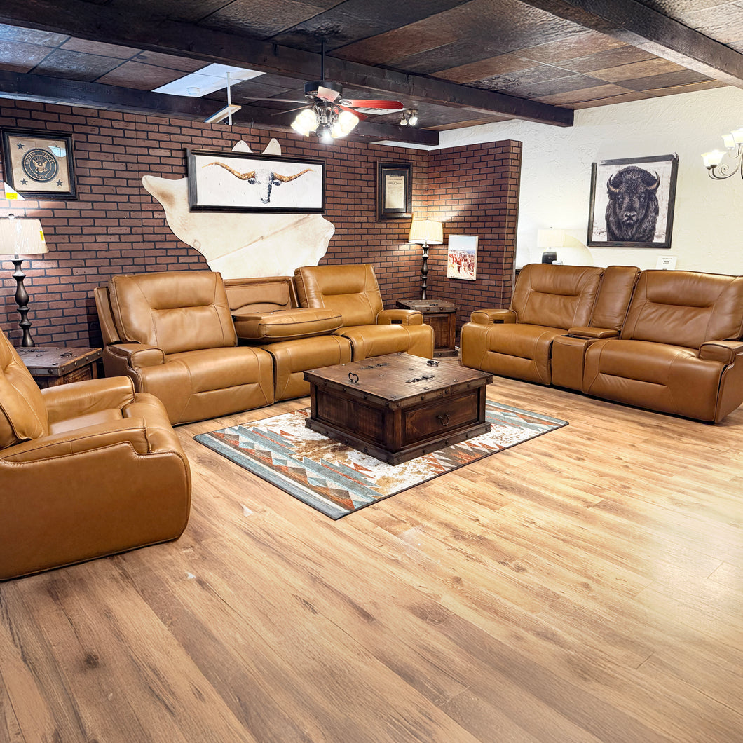 BIG TEX Power Leather Sofa Set