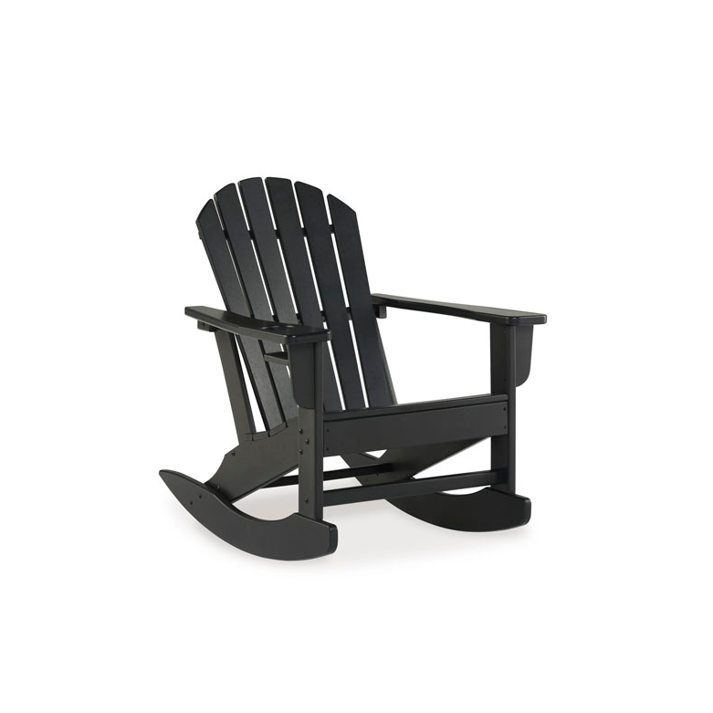 Black Adirondack Rocking Outdoor Chair
