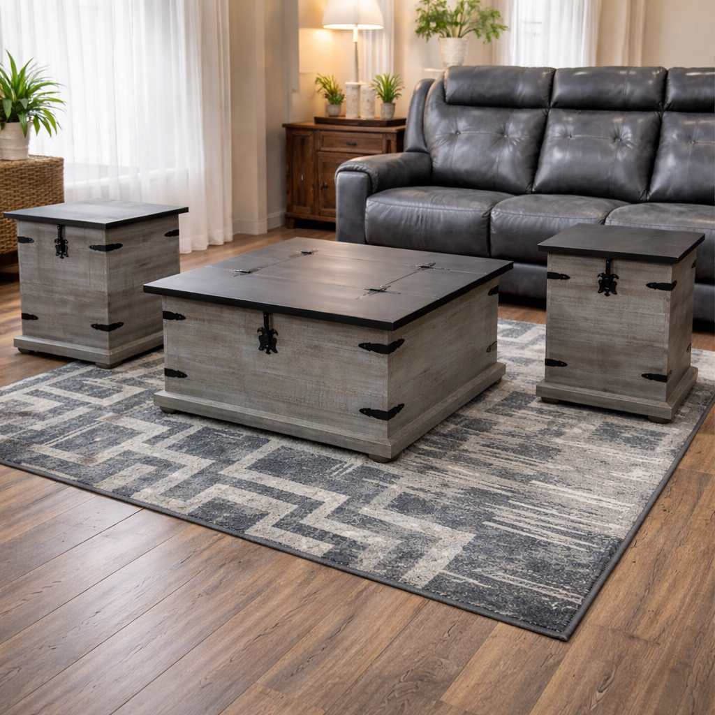 Ruidoso Trunk Coffee Table Set – Rustic Furniture Depot
