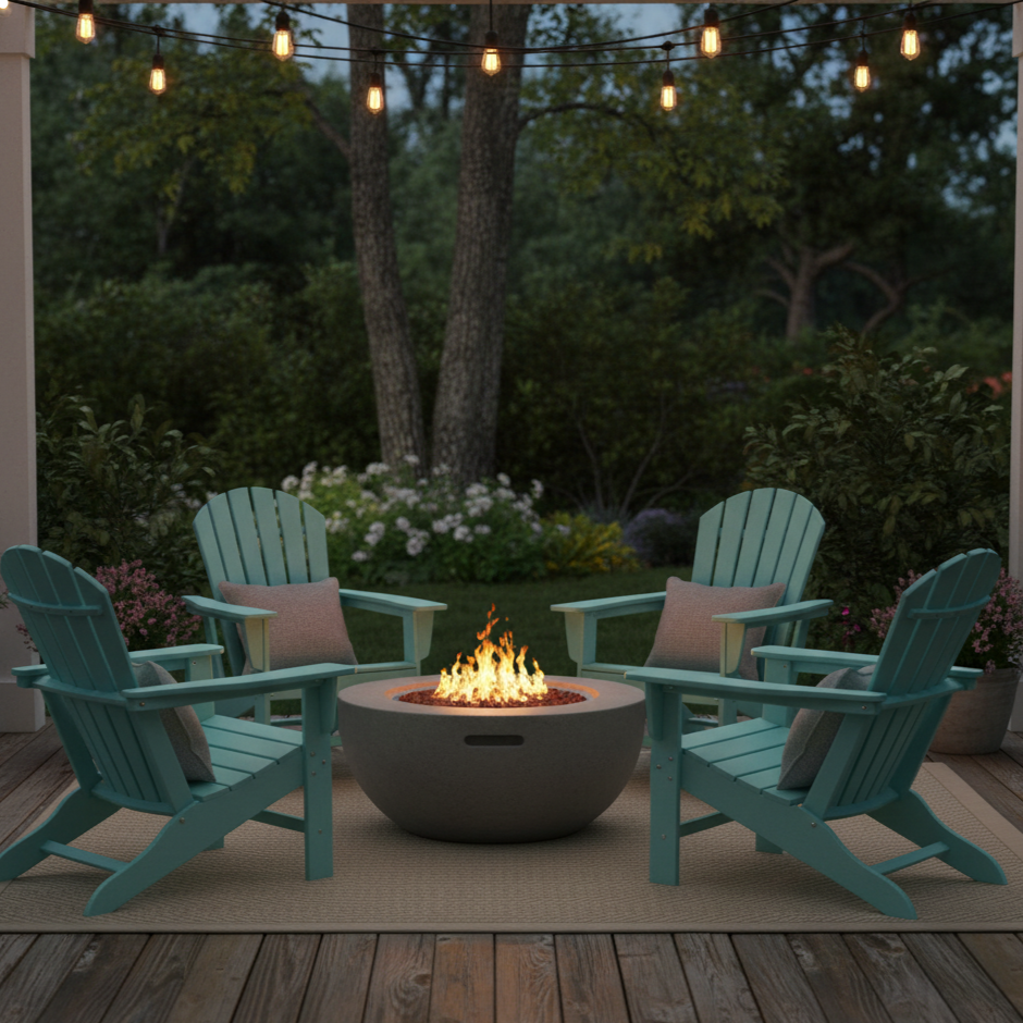 Turquoise Adirondack Outdoor Chair