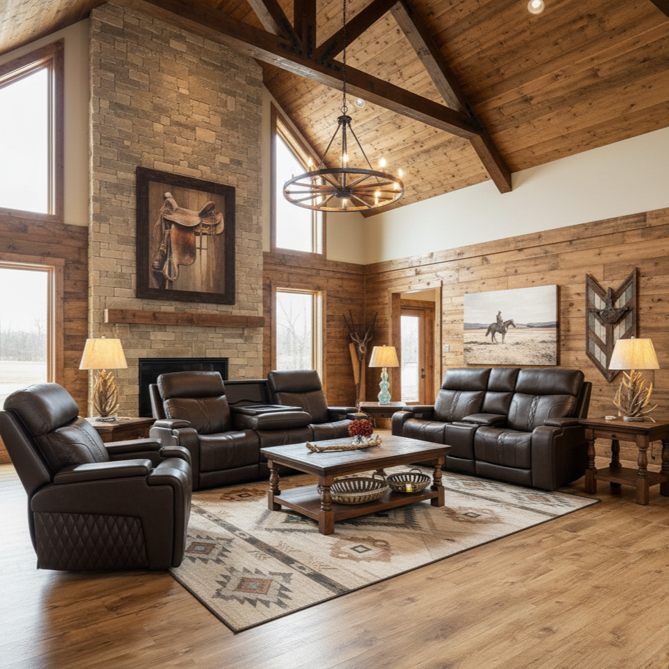 Saddleback Sofa Set