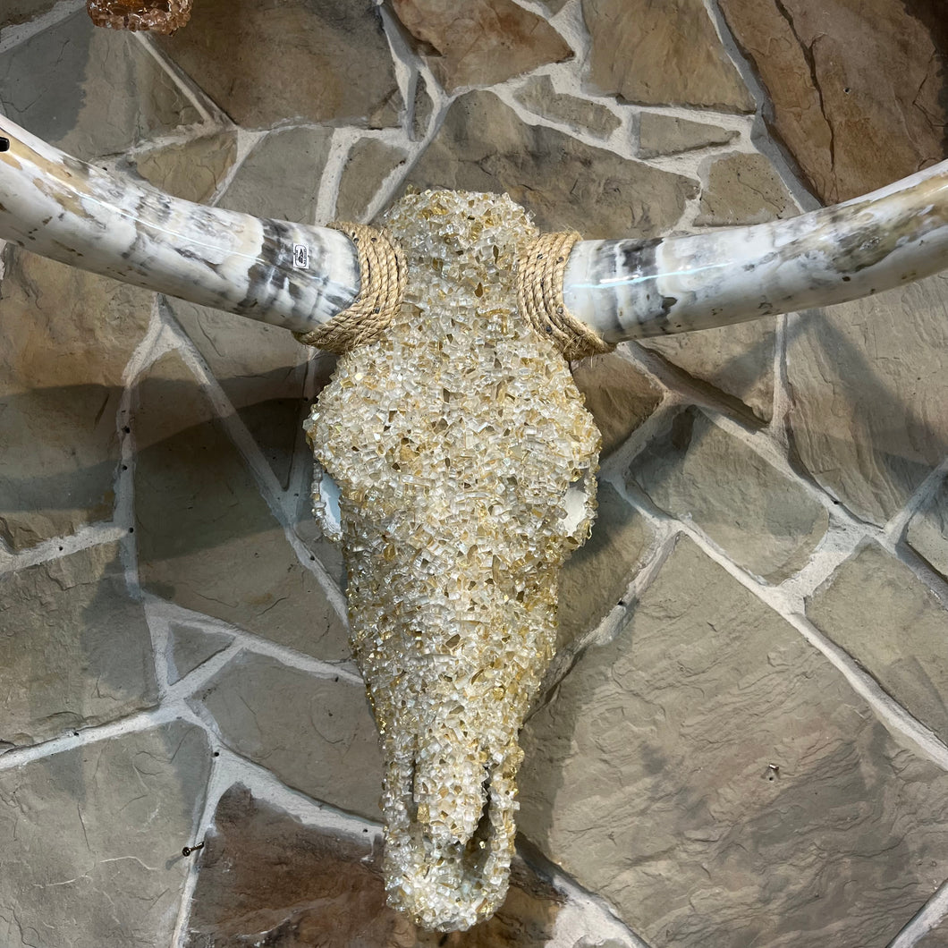 Jeweled Cow Skull (Gold)