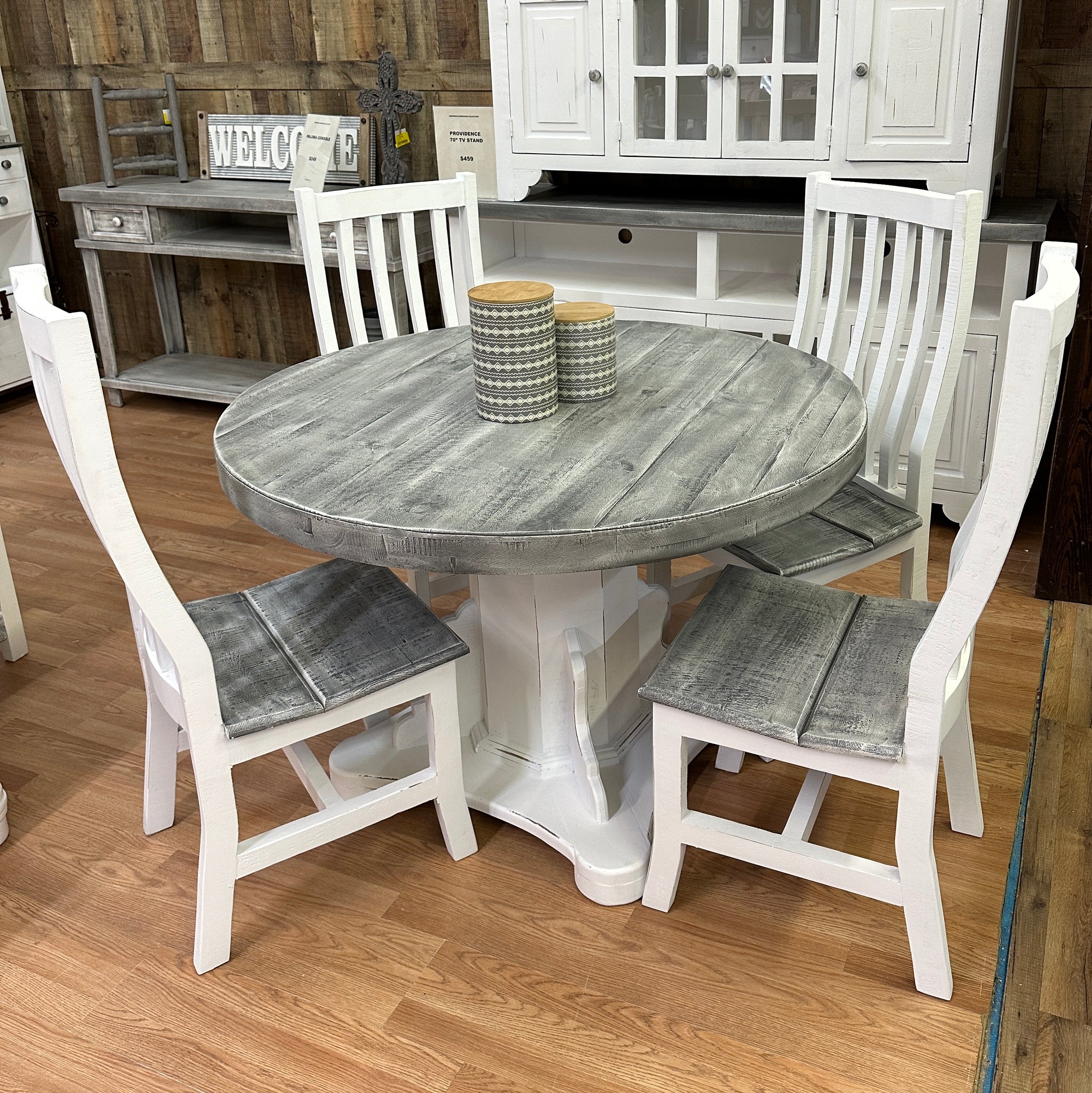 Providence 48'' Round Table Set – Rustic Furniture Depot