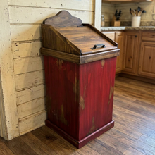 Load image into Gallery viewer, Oldie Red Trash Can
