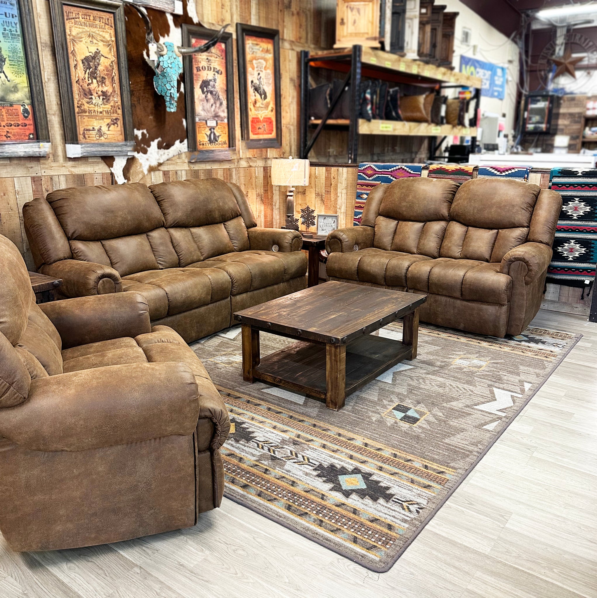 The Big And Tall Power Sofa Set – Rustic Furniture Depot