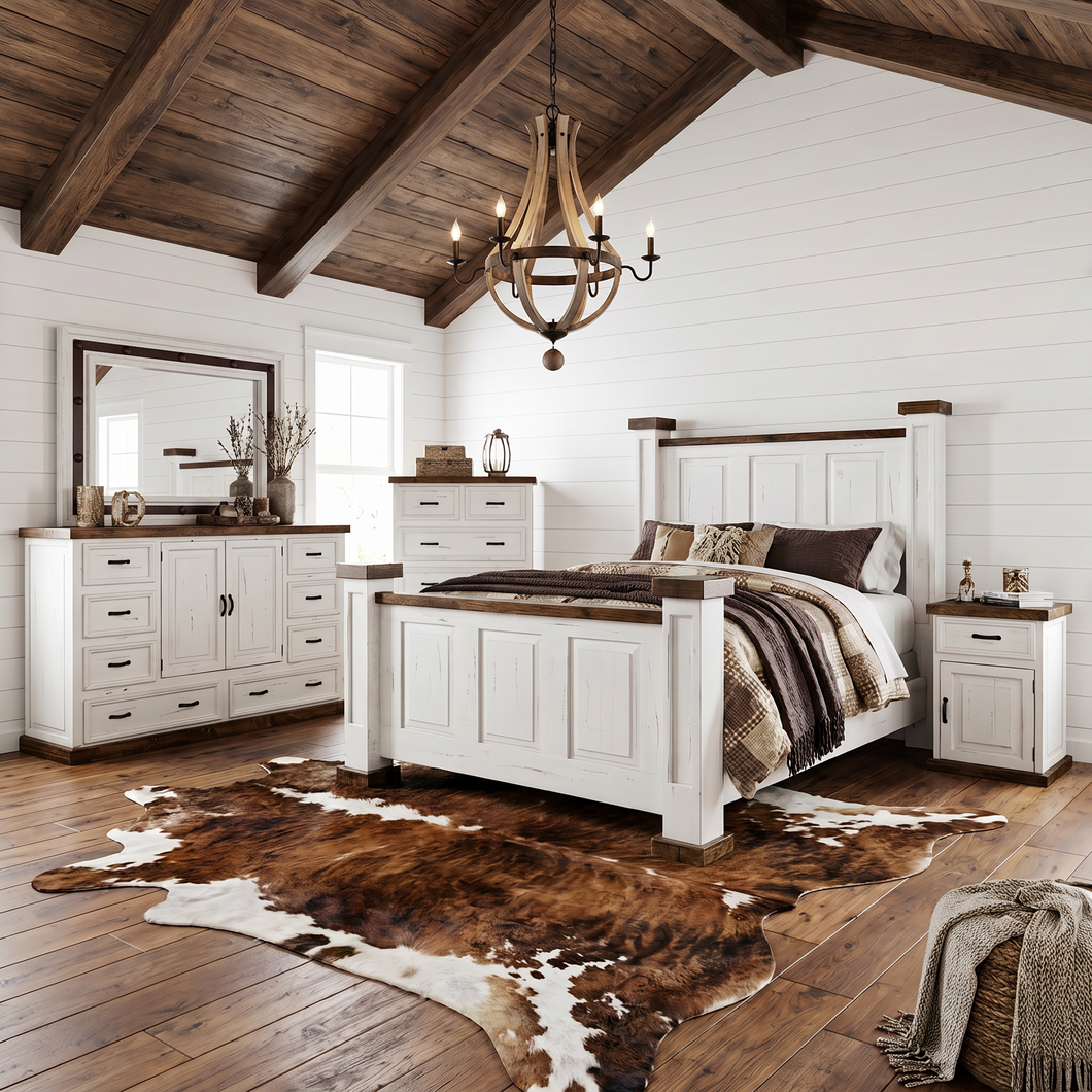 white bed with brown dresser Branson Bedroom Set Size:XXS (UK 4) blending a chipped white MEN'S BROWN BOOTS Edikted Women's Liora Lacey