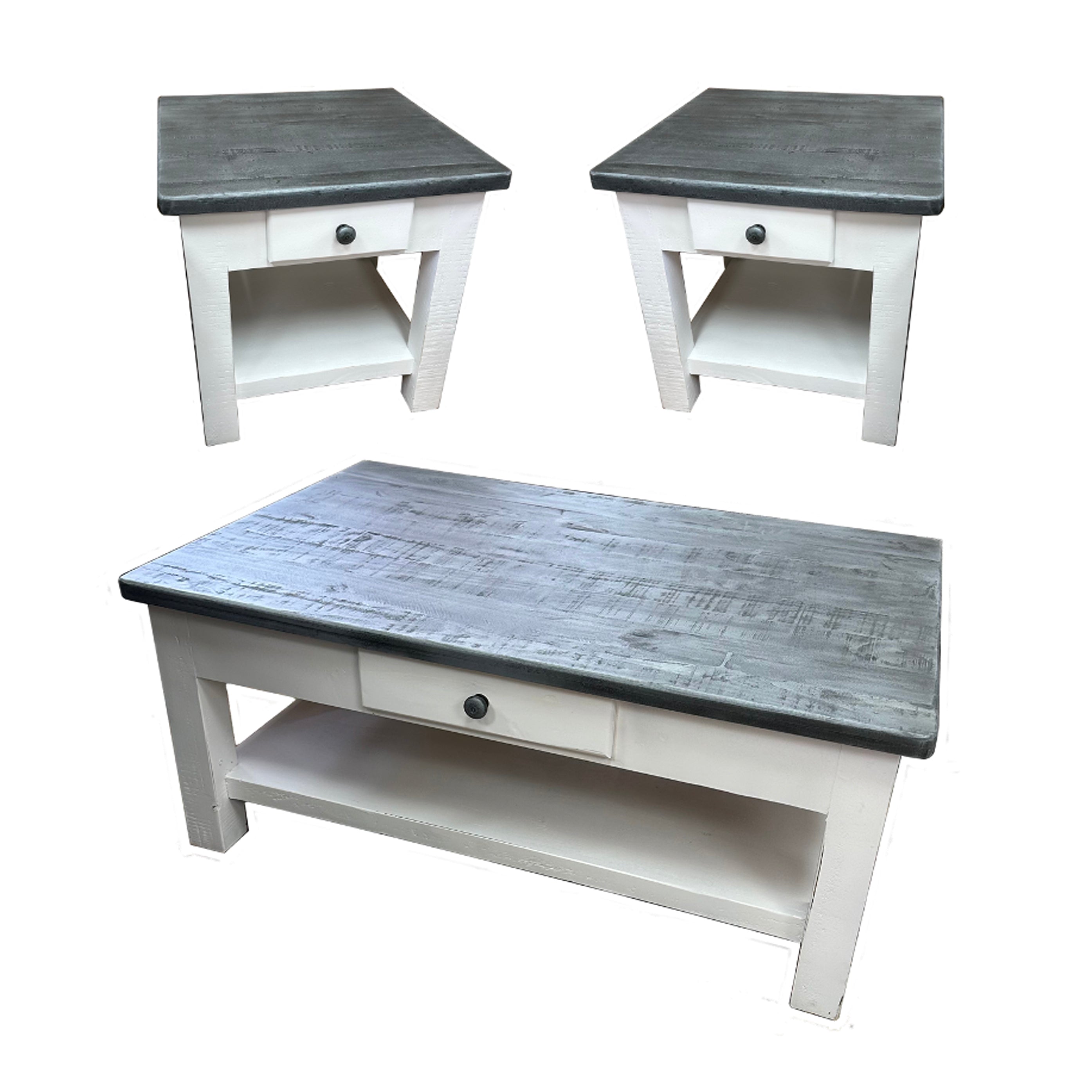 Rustic Slate Table Slate Coffee Table Set – Rustic Furniture Depot