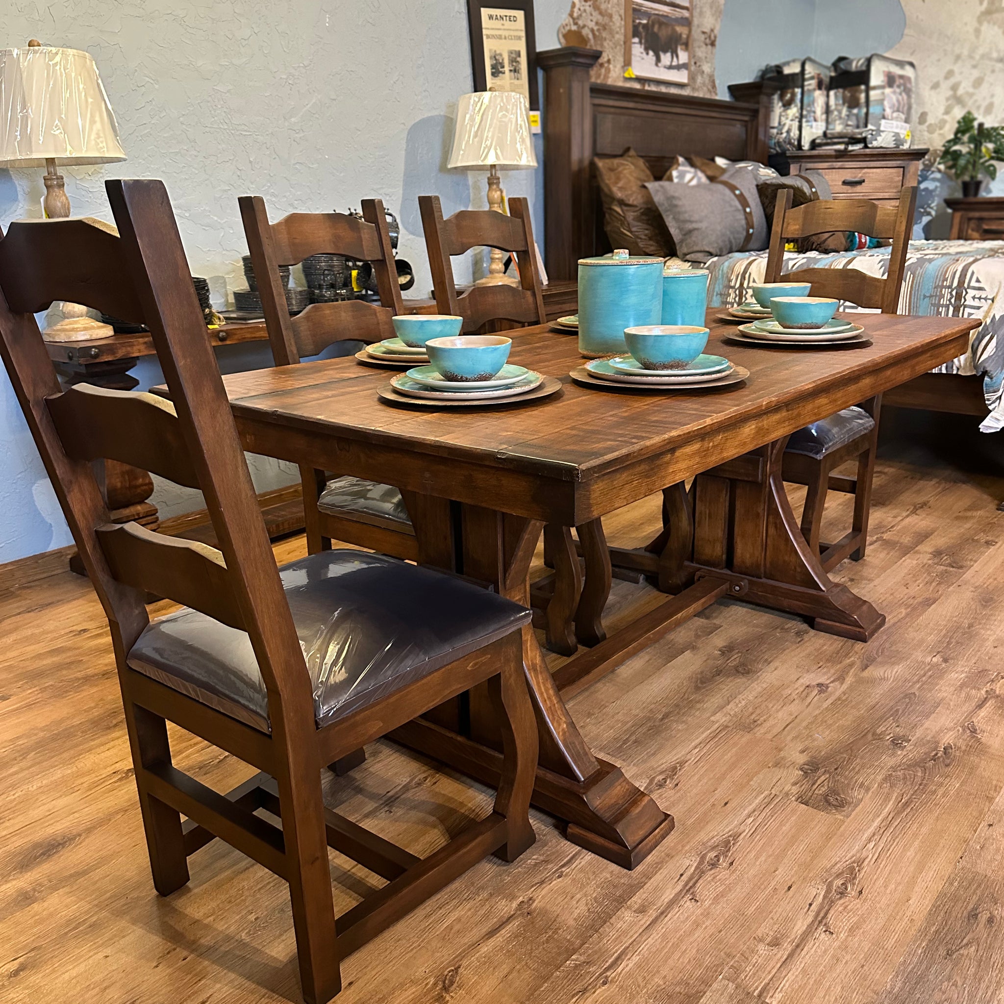 Rustic Farmhouse Table Wooden Dining Room Table Sets Farmhouse