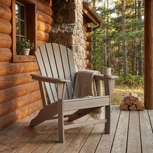Load image into Gallery viewer, Grey-Brown Adirondack Outdoor Chair
