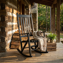 Load image into Gallery viewer, Black Porch Rocker
