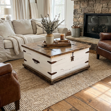 Load image into Gallery viewer, Farmhouse Trunk Coffee Table
