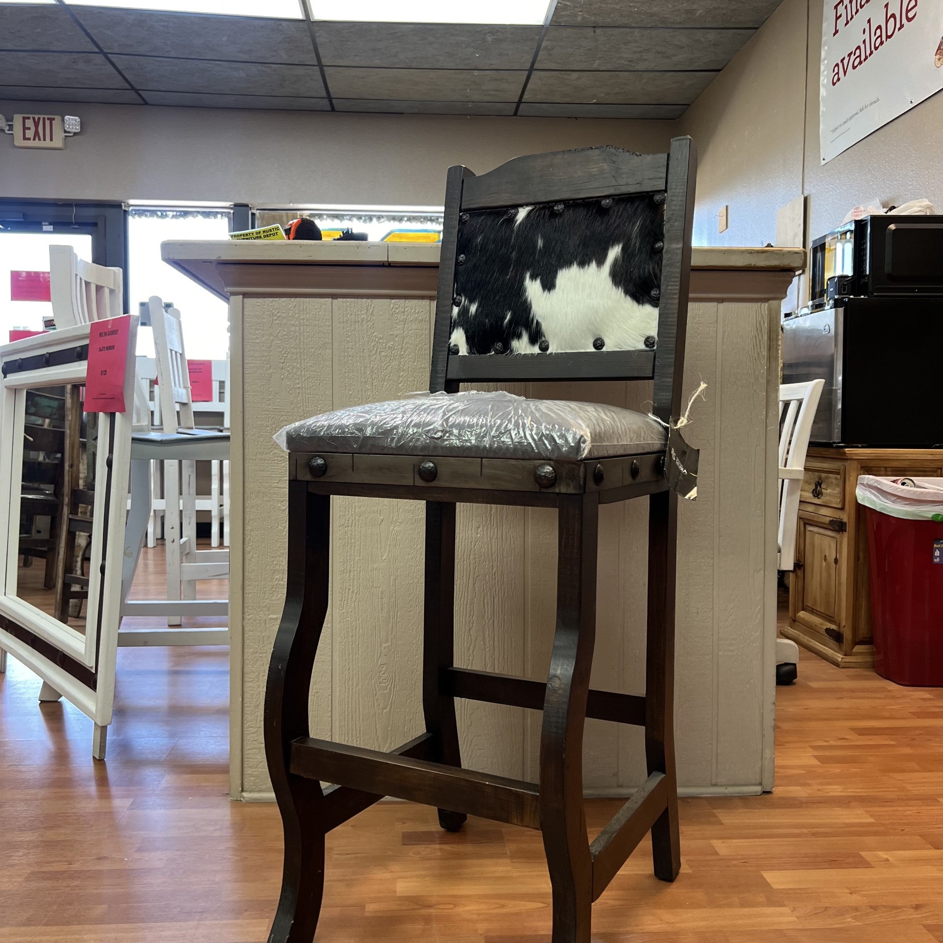 Cowhide 30" Barstool (CLOSEOUT) Rustic Furniture Depot