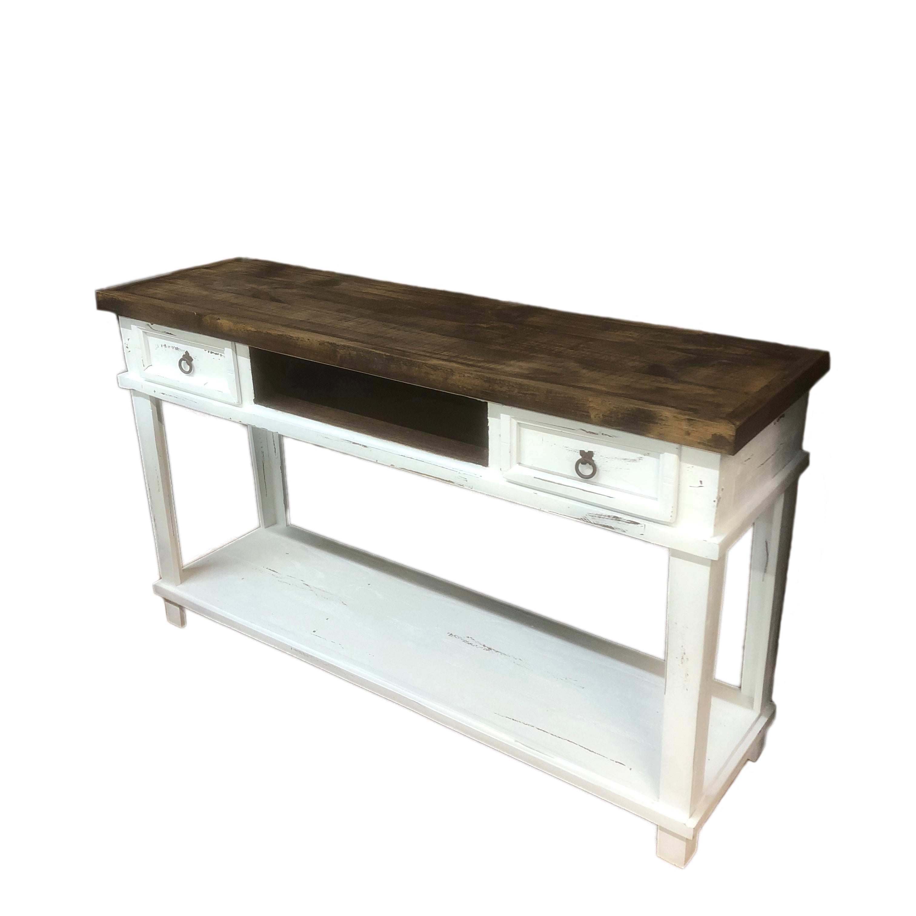 Rustic Computer Console Farmhouse Console – Rustic Furniture Depot
