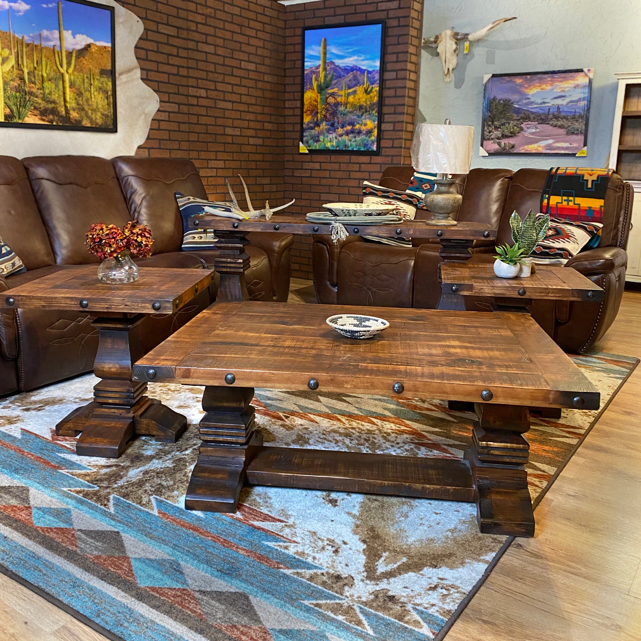 Santa Fe Coffee Table Set – Rustic Furniture Depot