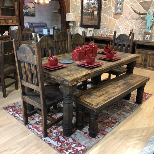 Farmhouse Dining Set – Rustic Furniture Depot