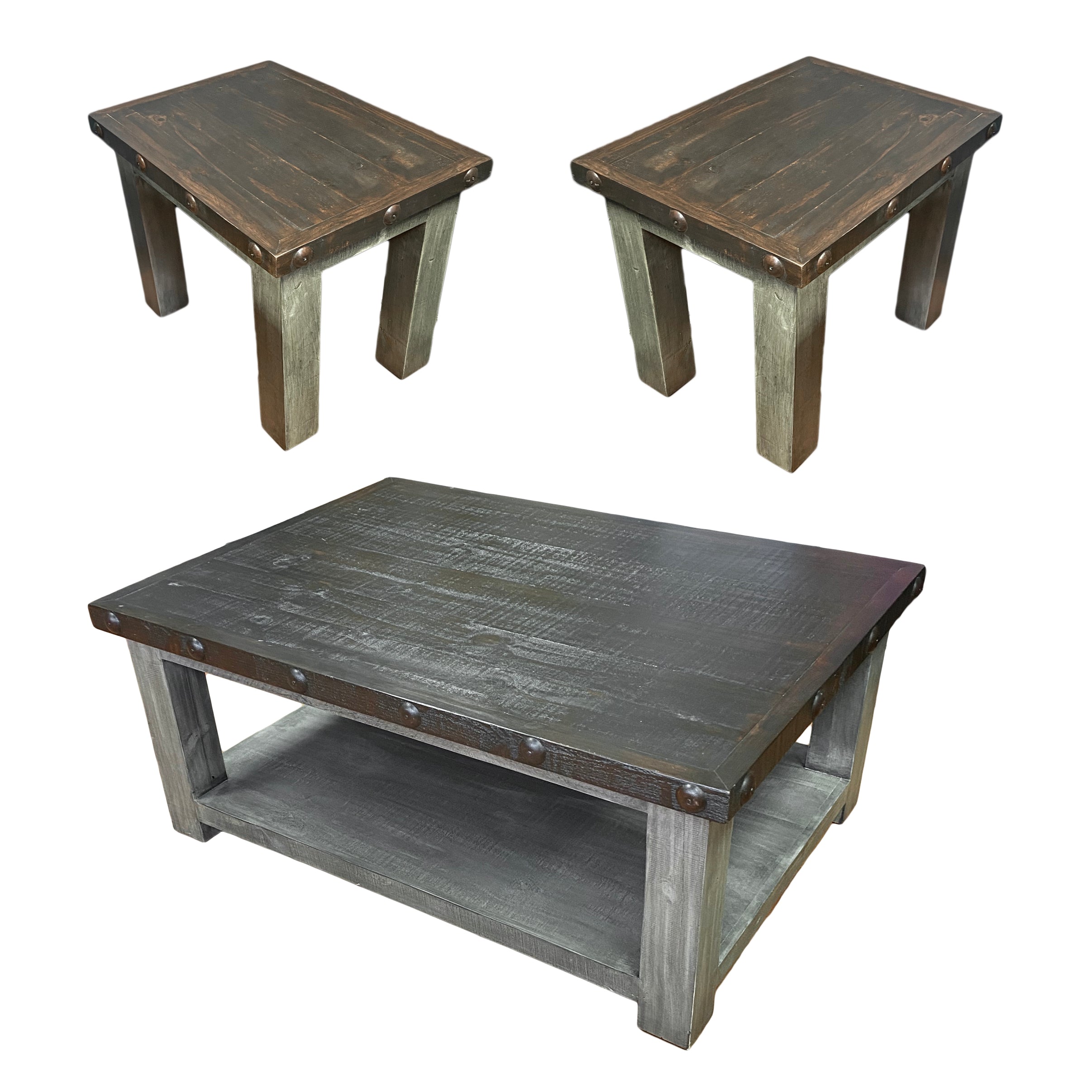 Breckenridge Coffee Table Set Rustic Furniture Depot