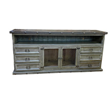 Load image into Gallery viewer, Weathered Farmhouse 80&quot; TV Stand
